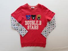 mikihouse DOUBLE.B、130cm、プルオーバー、綿、男女共用