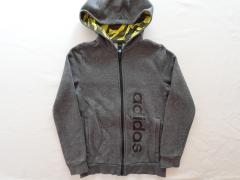 adidas、140cm、パーカー、綿・ポリエステル、男女共用