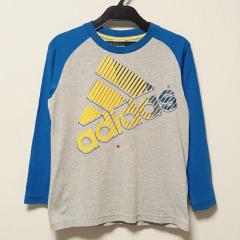 adidas、140cm、Ｔシャツ、綿・ポリエステル、男の子用