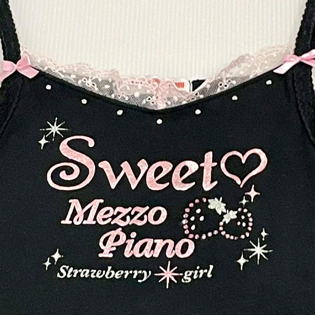 新品タグ付き〙MEZZO PIANO カギ編み キャミソール Lサイズ