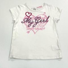 mezzo piano、120cm、Ｔシャツ、綿・ポリウレタン、女の子用