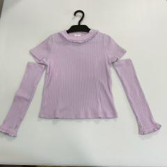 mezzo piano、130cm、Ｔシャツ、綿・ポリウレタン、女の子用