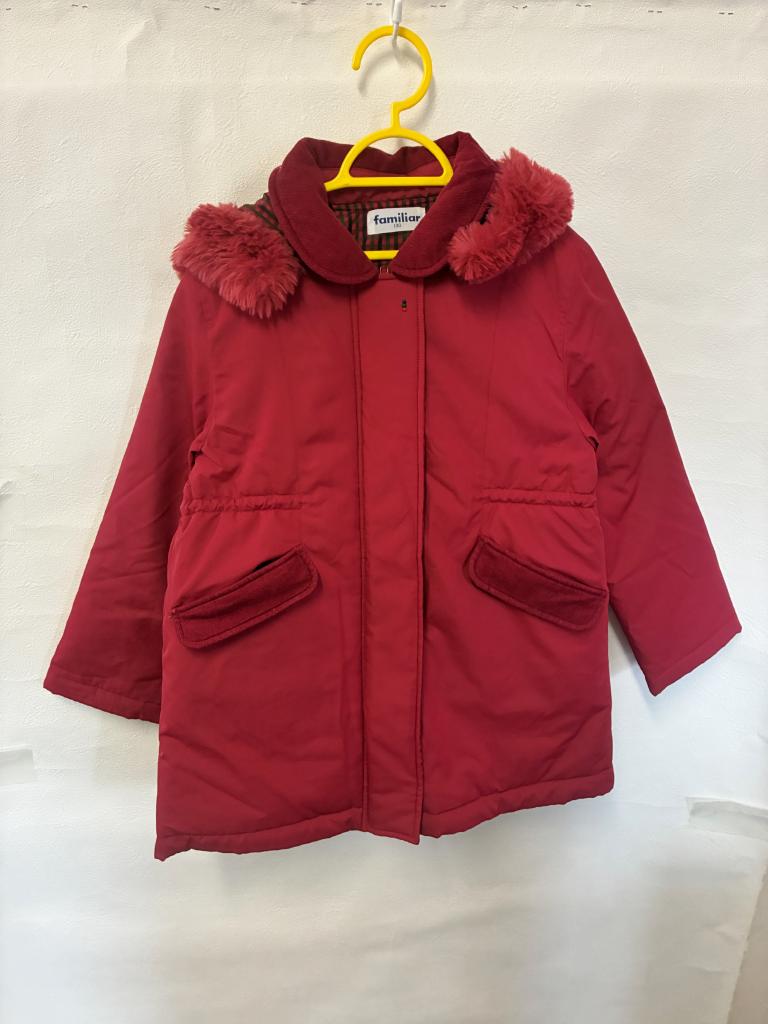 familiar カウチンコート　120 赤 familiar コート 130cm ファミール｜familiarの子供服の古着通販