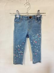 mezzo piano、90cm、ジーンズ、綿・ポリウレタン、女の子用