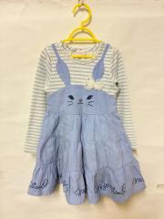 mezzo piano、120cm、ワンピース、綿・ポリエステル、女の子用