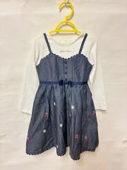 mezzo piano、120cm、ワンピース、綿、女の子用