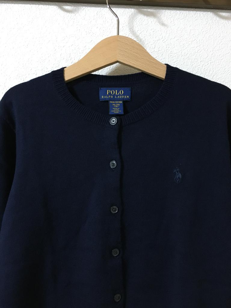 ラルフローレン カーディガン ネイビー 160 XL