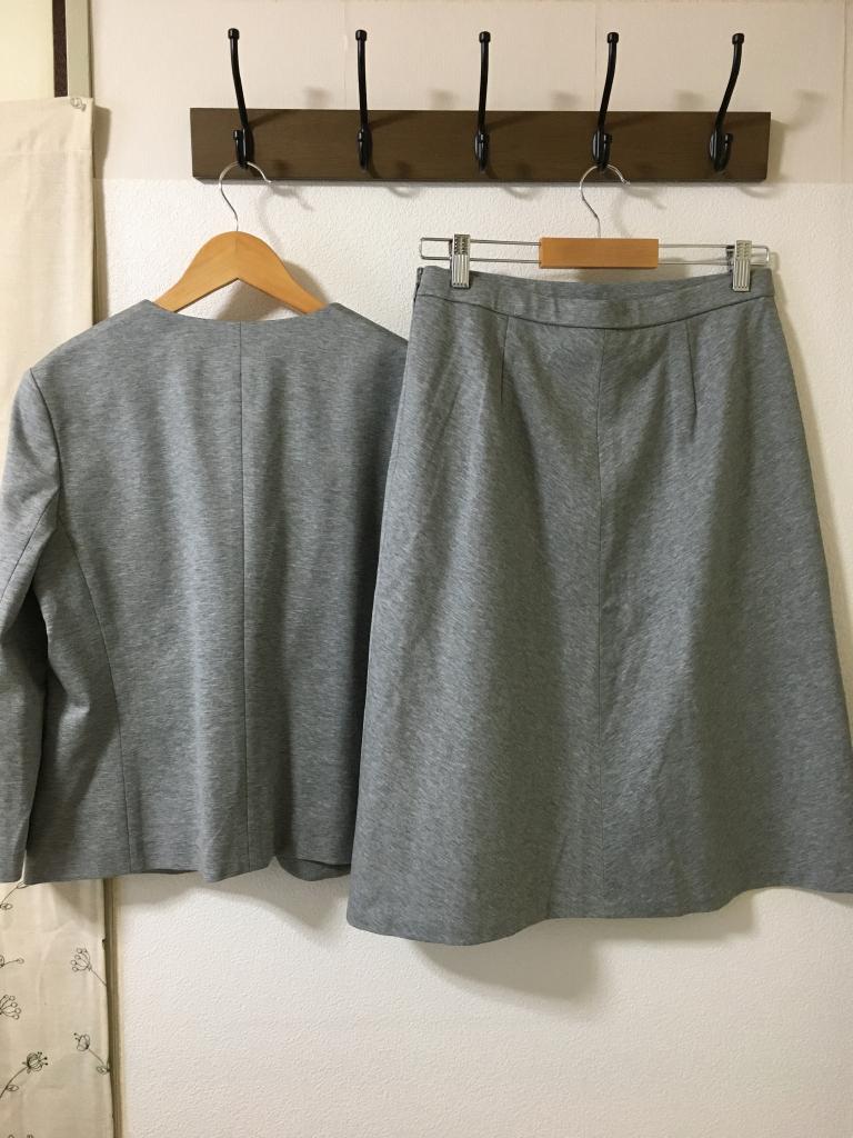 【美品稀少サイズ】自由区 スーツ セットアップ 1つボタン グレー 44 2XL 自由区 スーツ・セットアップ 大きいサイズ ファインファイン
