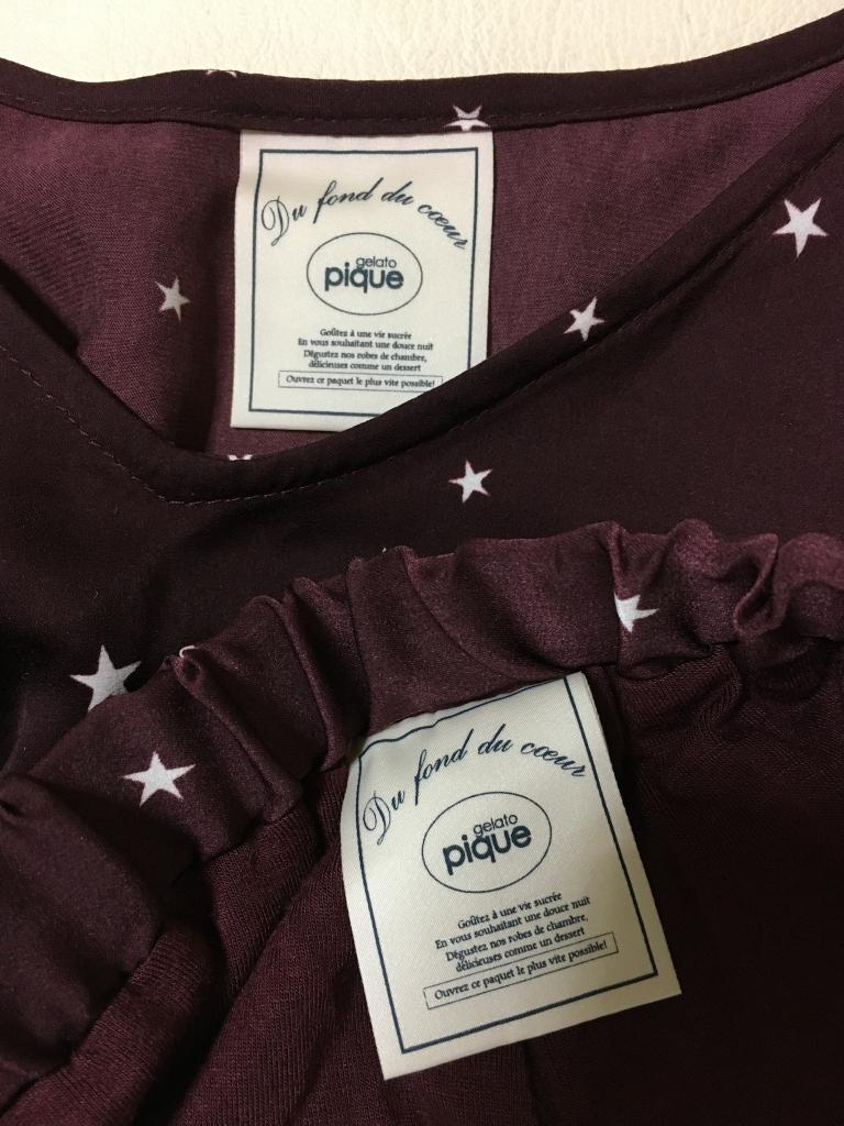 gelato pique ルームウェア F（フリー） ファインファイン