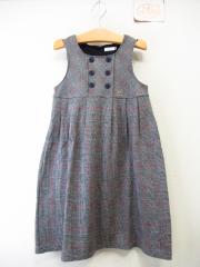 mikihouse、130cm、ジャンパースカート、綿、女の子用