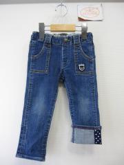mikihouse DOUBLE.B、90cm、ジーンズ、綿・ポリエステル、男の子用