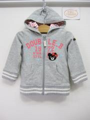 mikihouse DOUBLE.B、90cm、パーカー、綿、女の子用