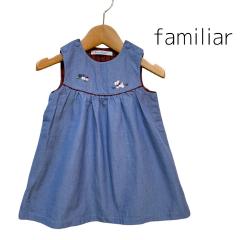 familiar、90cm、ワンピース、綿、女の子用