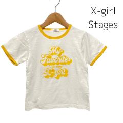 X-girl Stages、120cm、Ｔシャツ、綿・ポリウレタン、男女共用