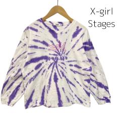 X-girl Stages、140cm、カットソー、綿・ポリウレタン、男女共用