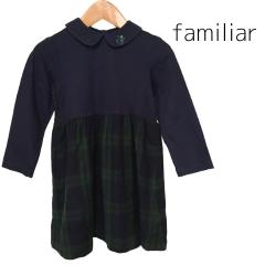 familiar、100cm、ワンピース、綿・ポリエステル、女の子用