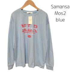 Samansa Mos2 blue、F（フリー）、Tシャツ