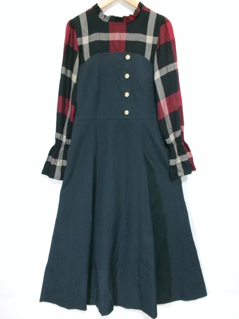 BLUE LABEL CRESTBRIDGE Aラインワンピース 38 中古・古着通販】BLUE