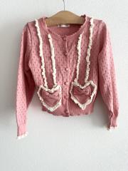 2024年製☆ ShirleyTemple、130cm、カーディガン、綿、女の子用