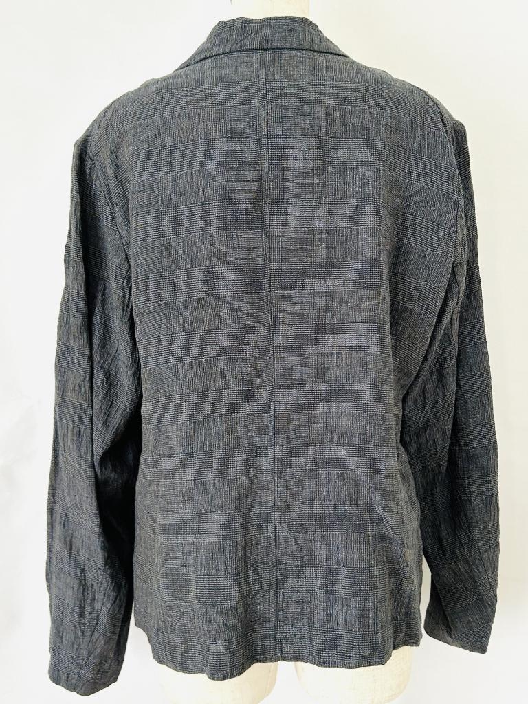 【新品】Vlas blomme　ニット付きジャケット　Lサイズ　2　グレー 新品】Vlas Blommeニット付きジャケット2グレーダークグレー