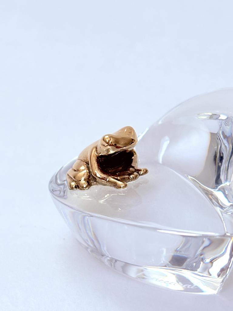 バカラ　BACCARAT　クリスタルガラス　カエル バカラ Baccarat クリスタル カエル 置物 ペーパーウエイト ガラス細工