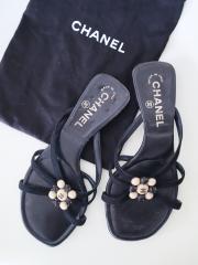 CHANEL（ハイブランド）、22.5cm、サンダル・ミュール