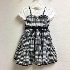 mezzo piano、90cm、ワンピース、綿・ポリエステル、女の子用
