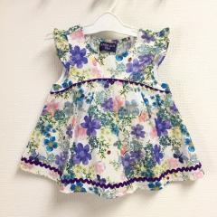 アナスイミニ⭐︎140cm⭐︎新品未使用ですが少し訳あり 美品】アナスイミニ 140 ワンピース ドレス 花柄 刺繍 紫 発表会