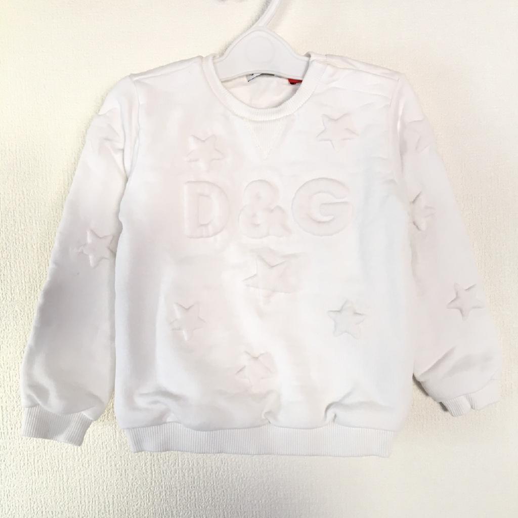 DOLCE&GABBANA ホワイト トレーナー DOLCE&GABBANA トレーナー 95cm くるり｜DOLCE&GABBANAの子供服の古着