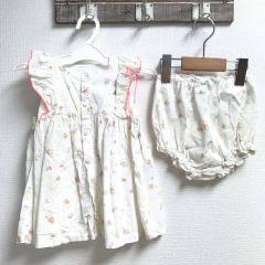 PETIT BATEAU、80cm、ワンピース、綿、女の子用