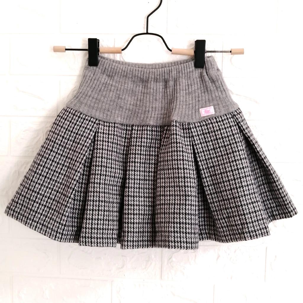 メゾピアノ mezzo piano スカート 120 女の子 ブラック×ホワイトドット  