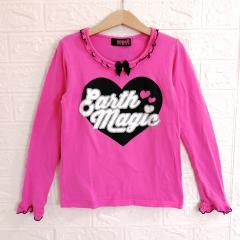 EARTHMAGIC、140cm、Ｔシャツ、綿・ポリウレタン、女の子用