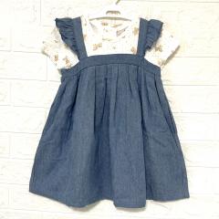 Petit main、90cm、ワンピース、綿・ポリウレタン、女の子用