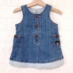 mikihouse DOUBLE.B、80cm、ジャンパースカート、綿・ポリウレタン、女の子用