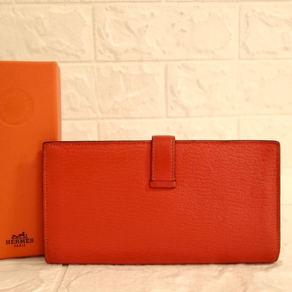✨クリスマスセール⤵️✨エルメス✨極美品　オレンジ✨ HERMES 財布（ハイブランド） サイズ表示なし メリードール