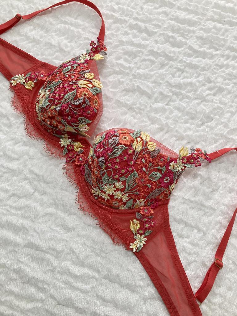 Yue ブラジャー D70 Yue(ユエ)｜(D70～)リバーレース フルカップブラ/シアーベージュ