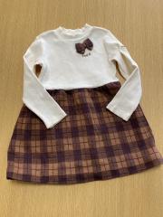 mikihouse HOT BISCUITS、100cm、ワンピース、綿・ポリウレタン、女の子用
