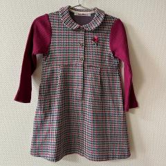 familiar、100cm、ワンピース、綿・ポリエステル、女の子用
