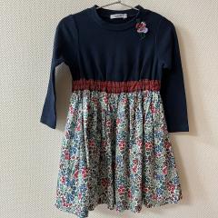 familiar、100cm、ワンピース、綿・ポリエステル、女の子用