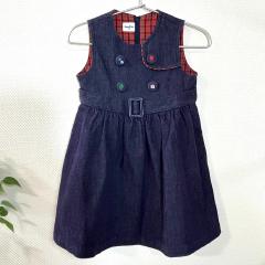 familiar、100cm、ジャンパースカート、綿・ポリウレタン、女の子用