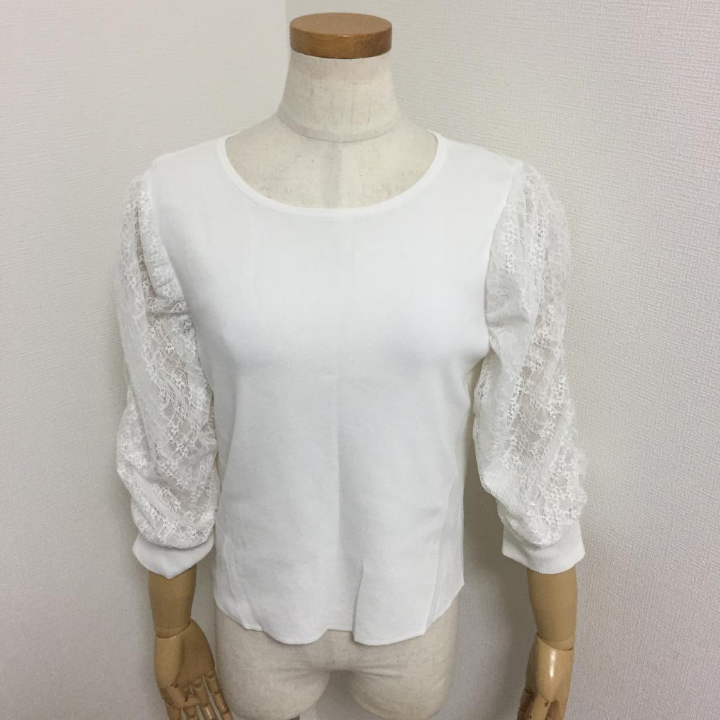 タグ付き未使用品 TO BE CHIC 長袖ニット レース 42 ライトベージュ レディース タグ付き未使用品 TO BE CHIC 長袖ニット レース 42 ライト