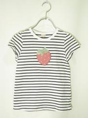 Petit main、130cm、Ｔシャツ、綿・ポリウレタン、女の子用