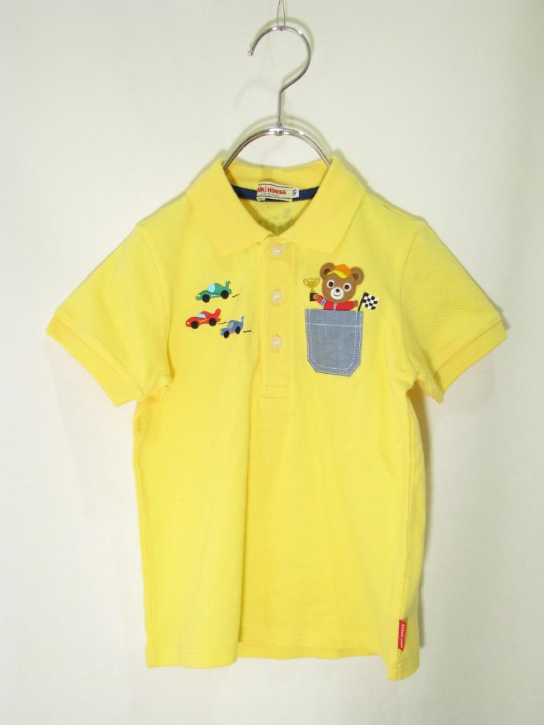 mikihouse ポロシャツ 100cm イエローパンダ｜mikihouseの子供服の古着