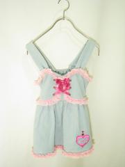 EARTHMAGIC、130cm、ジャンパースカート、綿・ポリウレタン、女の子用