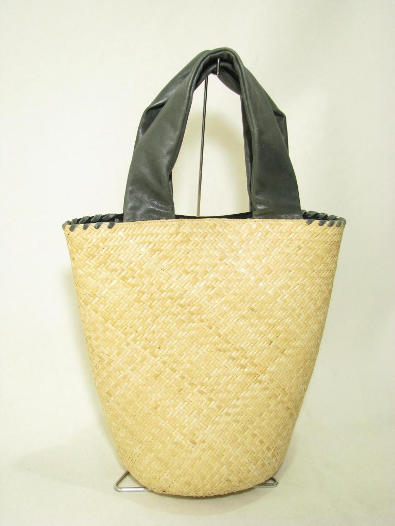 warang wayan leather mesh bag S black